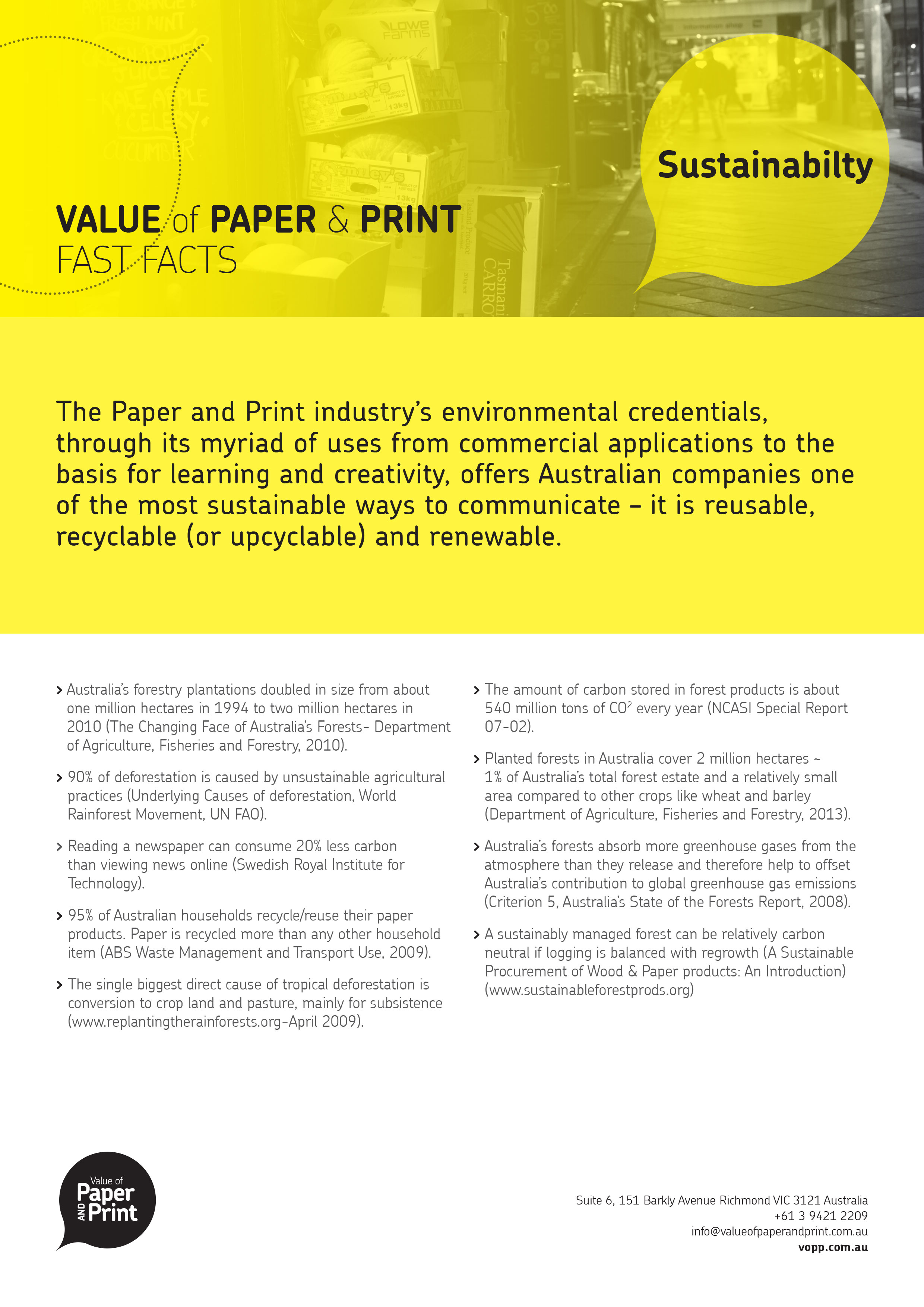 Value of paper & print - Fast Facts